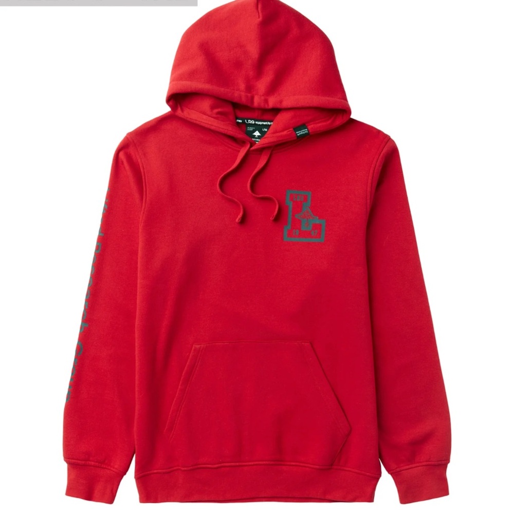 LRG BRIGHTER THAN L PULLOVER HOODIE COLOR RED